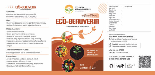 Eco-Beauveria – Liquid Biological Insecticide | Beauveria Bassiana Bio-Inoculant | 1 Litre